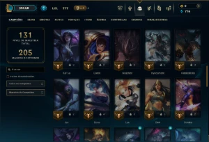Ferro 3 com 60 Champs e 37 Skins +4 Miticas - League of Legends LOL