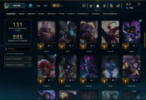 Ferro 3 com 60 Champs e 37 Skins +4 Miticas - League of Legends LOL
