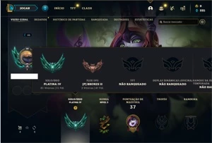 Conta Platina 4 com 37 Champs e 8 Skins - League of Legends LOL