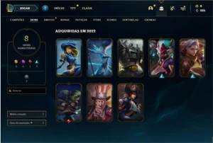 Conta Platina 4 com 37 Champs e 8 Skins - League of Legends LOL