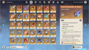 Genshin AR 52 + 5 personagens 5* +52 brilho estrelar - Genshin Impact