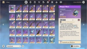 Genshin AR 52 + 5 personagens 5* +52 brilho estrelar - Genshin Impact