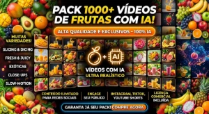Pack 1k de videos de IA com frutas - Vídeos e Cortes Cortes Virais