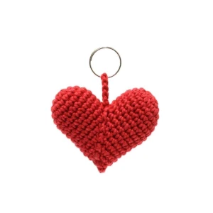 Chaveiro Coração Vermelho em Amigurumi - Artesanato e Personalizados