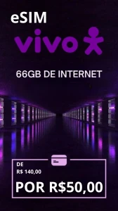 Esim Vivo com 66GB de internet