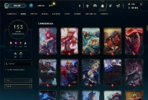 Fullacesso - Conta De 2012 - 153 Skins - Level 243 - 166 Cam - League of Legends LOL