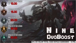 NINE │Contas & Eloboost - League of Legends LOL