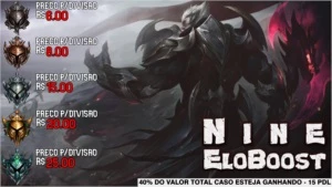 NINE │Contas & Eloboost - League of Legends LOL