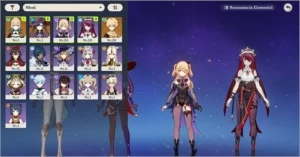 Mona + Jean + Amos + Espinha Celestial - Genshin Impact