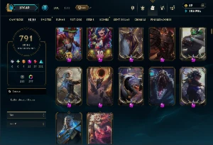 Conta lol 791(Skins), com um VALOR DE 6,324.50. - League of Legends