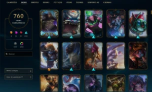 1/5 DO VALOR CONTA LOL R$11,938,60 + 760 SKINS (RARAS)    - League of Legends