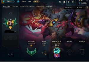 Vendo Conta do Lol Esmeralda 2 + Tft várias Skins Raras - League of Legends