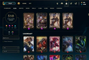 Esmeralda 4 com TODOS os champs e 310 Skins + 8 Prestigios - League of Legends LOL