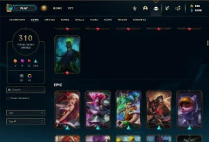 Esmeralda 4 com TODOS os champs e 310 Skins + 8 Prestigios - League of Legends LOL