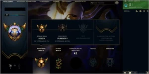 CONTA OURO COM 7 SKINS - League of Legends LOL