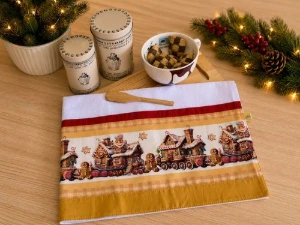 Pano de Prato Biscoitos de Natal - Artesanato e Personalizados