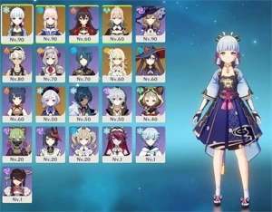 Conta genshin impacto ar 52 Ayaka e mais alguns t5