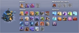 Conta clash of clans Cv 12 semi-full