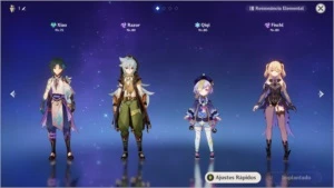 Ar 50 Xiao, Mona c1, Qiqi, Venti. - Genshin Impact