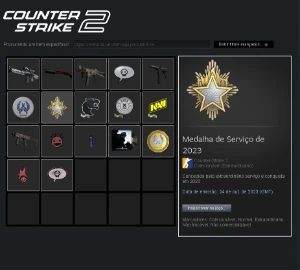 Conta Cs2 Prime- Lvl 15 - 23K Premier- Com Broche E Medalhas - Counter Strike