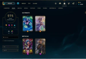 Conta riot Valorant + League of Legends com muitas skins