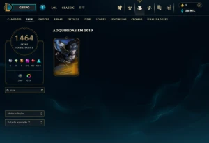 Conta League Of Legends Nv 889 ( 1464 Skins ) LOL