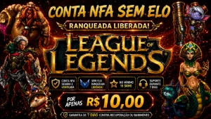 Conta LoL NFA Sem Elo | Pronta para Ranqueada ⚡ - League of Legends