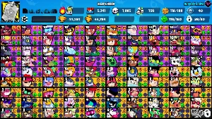 45KTROFÉUS 90/90 BRAWL 119GADGETS+119STARPOWERS+189SKINS