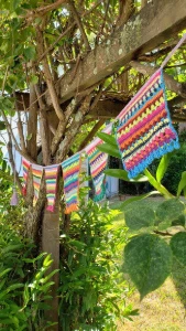 Varal de Bandeirolas Mexicanas em Crochê - Artesanato e Personalizados