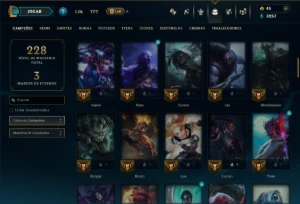 Prata 4 com 90 Champs e 51 Skins - League of Legends LOL