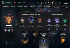 Ouro 4 com 120 Champs e 66 Skins ( MAIN JG ) + 700k de Noc - League of Legends LOL