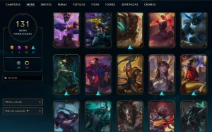 Ferro 3 com TODOS os champs e 131 Skins ( Mais de 15 Jogos ) - League of Legends LOL