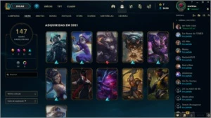 Conta Riot com diversas skins no lol e com skin no valorant - League of Legends