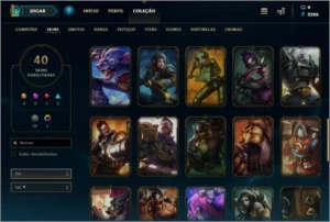Conta League of Legends Platina 3/Todos champions/40 skins LOL
