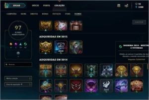 Conta Todos Champs ~ 104 Skins ~ 97 ícones~ Gold II ~ - League of Legends LOL