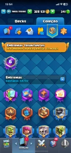 Conta clash Royale arena lendária 24, emotes raro