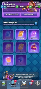 Conta clash Royale arena lendária 24, emotes raro