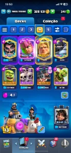 Conta clash Royale arena lendária 24, emotes raro
