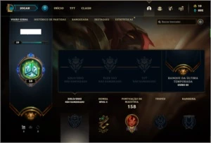 Conta unranked com 26 skins e 53 champs (5 delas vitoriosas) - League of Legends LOL