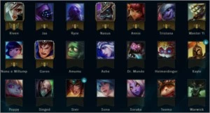 Conta de league of legends- 27 campeões 3 skins unranked LOL