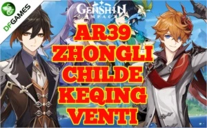 ✨ CONTA AR39 ZHONGLI + CHILDE + KEQING + VENTI + BENÇAO E+ ✨ - Genshin Impact
