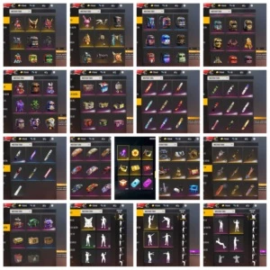Conta de Free fire com 8 passes de Elite e etc....