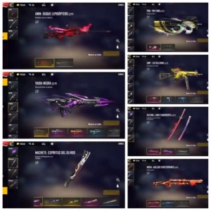 Conta de Free fire com 8 passes de Elite e etc....
