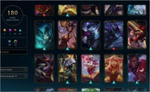 CONTA MAIN SUP 180 SKINS, 950 REAIS GASTOS, TODOS OS CHAMPS - League of Legends LOL