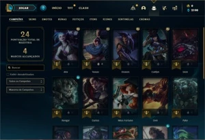 Conta ouro 2 com 23 Champs e 8 Skins + 3 Fragmentos - League of Legends LOL