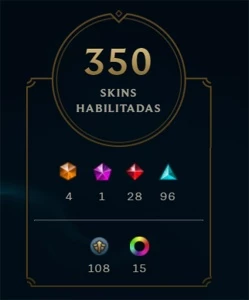 conta lol 350 skins - League of Legends