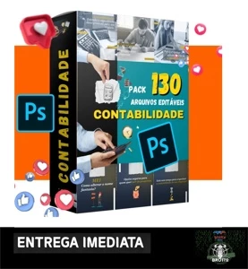 Pack Contabilidade 130 Arquivos Para Photoshop + Bônus - Serviços Digitais