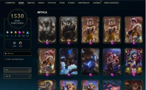 Pax Tf | 1530 Skins | 92 Prestígio | 6 Ultimate | 93 Míticas - League of Legends LOL