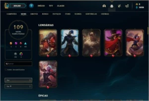 Conta Platina 3 com Kayle Juiza (rara) - League of Legends LOL