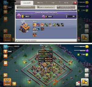 Cv15 Semi Full Th15 C/ 11 Paisagens 43 Skins Gemada - Clash of Clans
